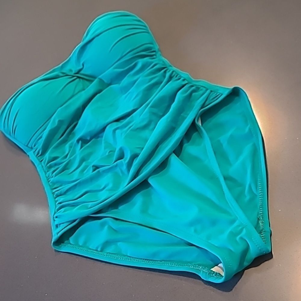 LaBlanca turquoise strapless swimwear